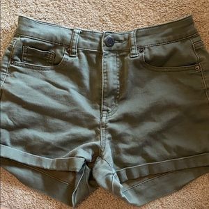 Army green shorts